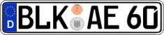 German license plate, Regular plates