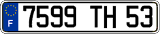 French license plate, FNI