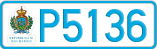 License plate of San Marino, Cars (A1234)