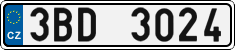 License plate of the Czech Republic, Cars (2001)