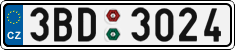 License plate of the Czech Republic, Cars (2001)