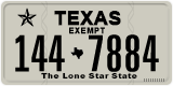Texas, Exempt (123-4567)