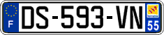 French license plate, SIV (ordinary)