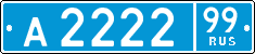 License plate Russia, Police cars