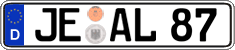 German license plate, Regular plates