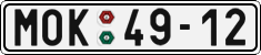 License plate of the Czech Republic, Cars (1960)
