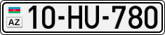 License plate of Azerbaijan, Cars