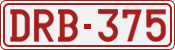 License plate of Belgium, 1951 year system