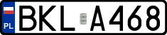 License plates of Poland, Regular car plates