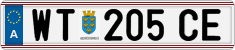 License plate of Austria, Regular plates