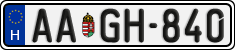 license plates of Hungary, Regular plates (2022)