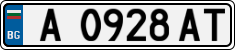 License plate of Bulgaria, Cars