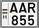 license plates of Hungary, Cars (1990)