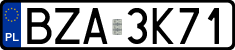 License plates of Poland, Regular car plates
