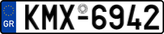 License plate of Greece, Cars