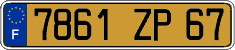 French license plate, FNI