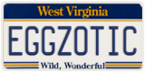 West Virginia, Vanity Plates