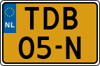 License plate of the Netherlands, Agricultural vehicles