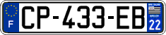 French license plate, SIV (ordinary)
