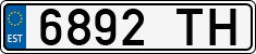 License plate of Estonia, Special vehicles