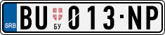 License plate of Serbia, Cars