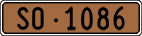 License plate of Switzerland, Except vehicles and snowmobiles (brown)