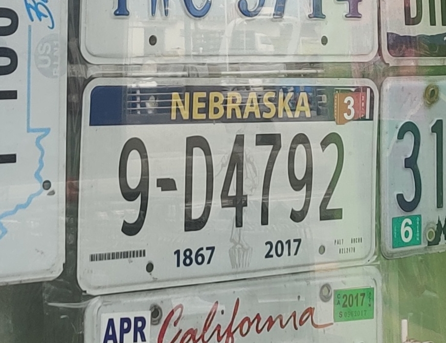 9-D4792, License plate without vehicle 