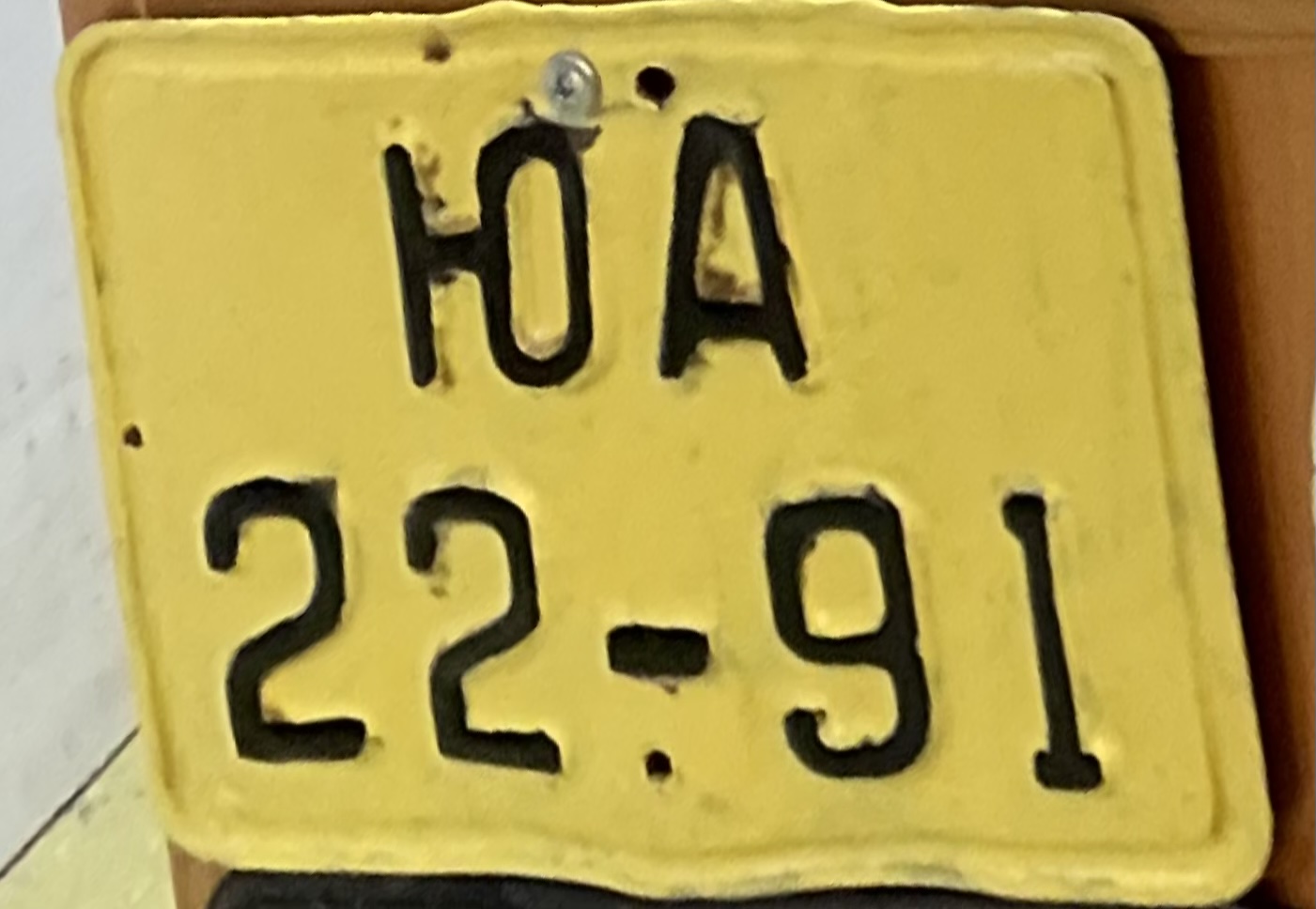 ЮА 2291, License plate without vehicle 