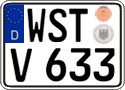 German license plate, Regular plates