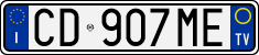 License plate of Italy, Cars (1994 year series)