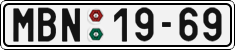 License plate of the Czech Republic, Cars (1960)