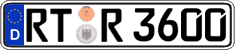 German license plate, Regular plates