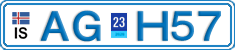 License plate of Iceland, Cars