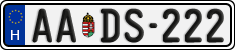 license plates of Hungary, Regular plates (2022)