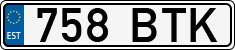 License plate of Estonia, Regular car plates