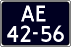 License plate of the Netherlands, Imported oldtimers (cars)