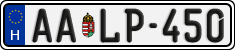 license plates of Hungary, Regular plates (2022)