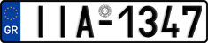 License plate of Greece, Cars