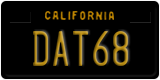 California, Vanity Plates