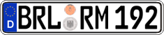 German license plate, Regular plates