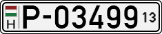 license plates of Hungary, Temporary (1990)