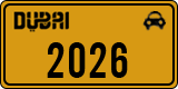 License plate of the UAE, Dubai, Taxi