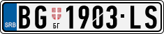 License plate of Serbia, Cars