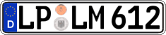German license plate, Regular plates