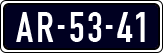 License plate of the Netherlands, Imported oldtimers (cars)
