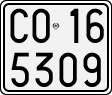 License plate of Italy, Motorcycles (1927 year series)