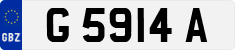 License plate of Gibraltar, Regular car plates (G 1234 A)