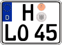 German license plate, Regular plates