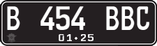 License plate of Indonesia, Regular plates