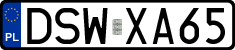 License plates of Poland, Regular car plates